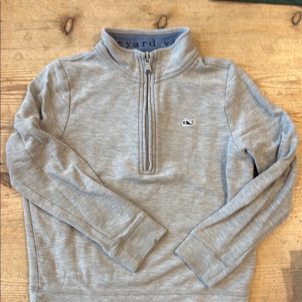 Vineyard Vines Boys size 7 Gray Quarter-Zip Sweater